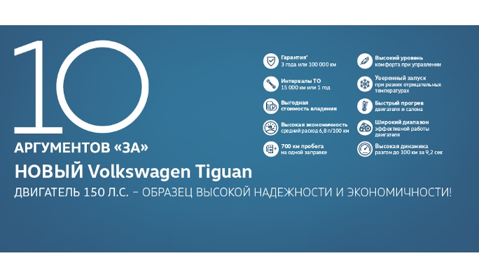 Новый Volkswagen Tiguan: особые условия для первых покупателей